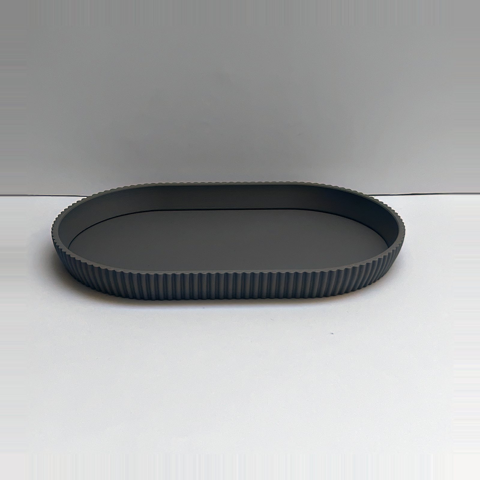 Schlüsselschale oval, gerippt und flach · Slick