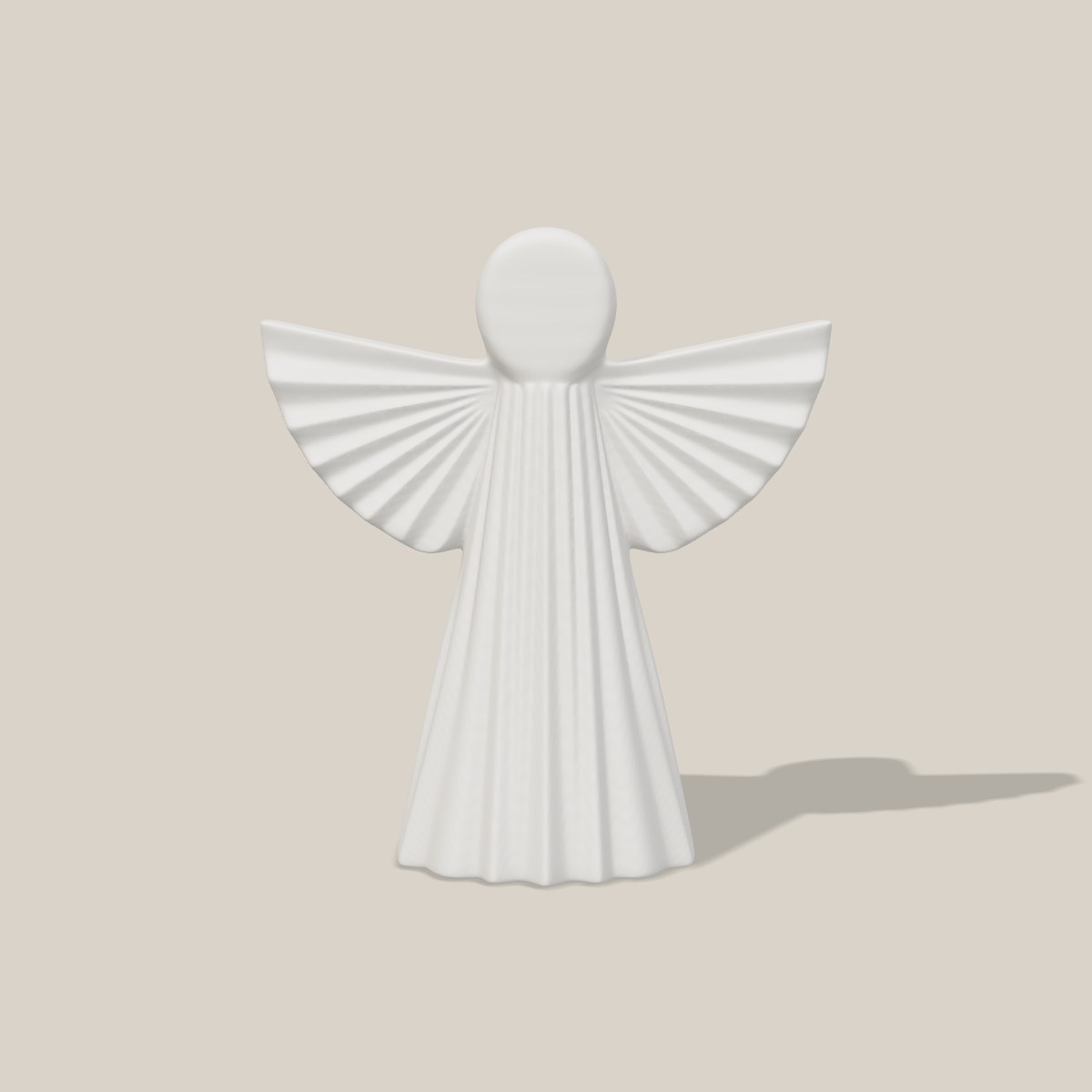 Engel mit Faltenkleid von vorn, Flügel 133 mm breit