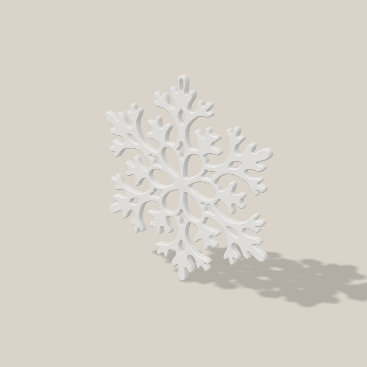 Fensterschneeflocke schräg von der Seite, 6 mm stark