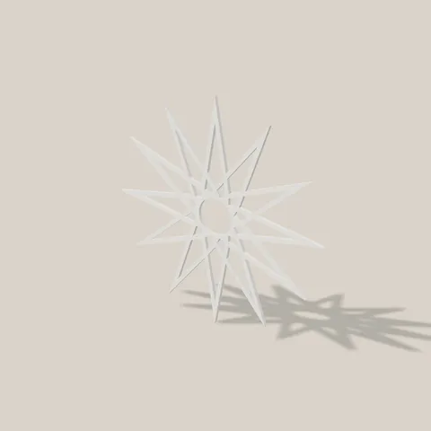 Fensterstern schräg von der Seite, 3 mm stark