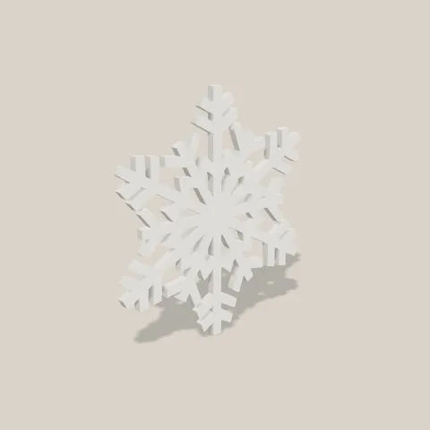 Große Schneeflocke von links gesehen