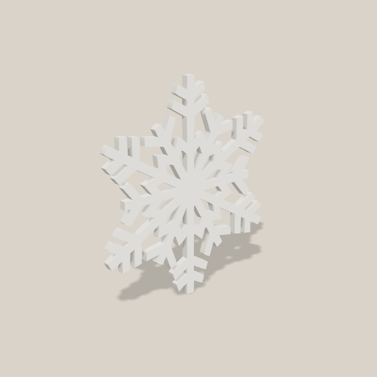 Große Schneeflocke von links gesehen
