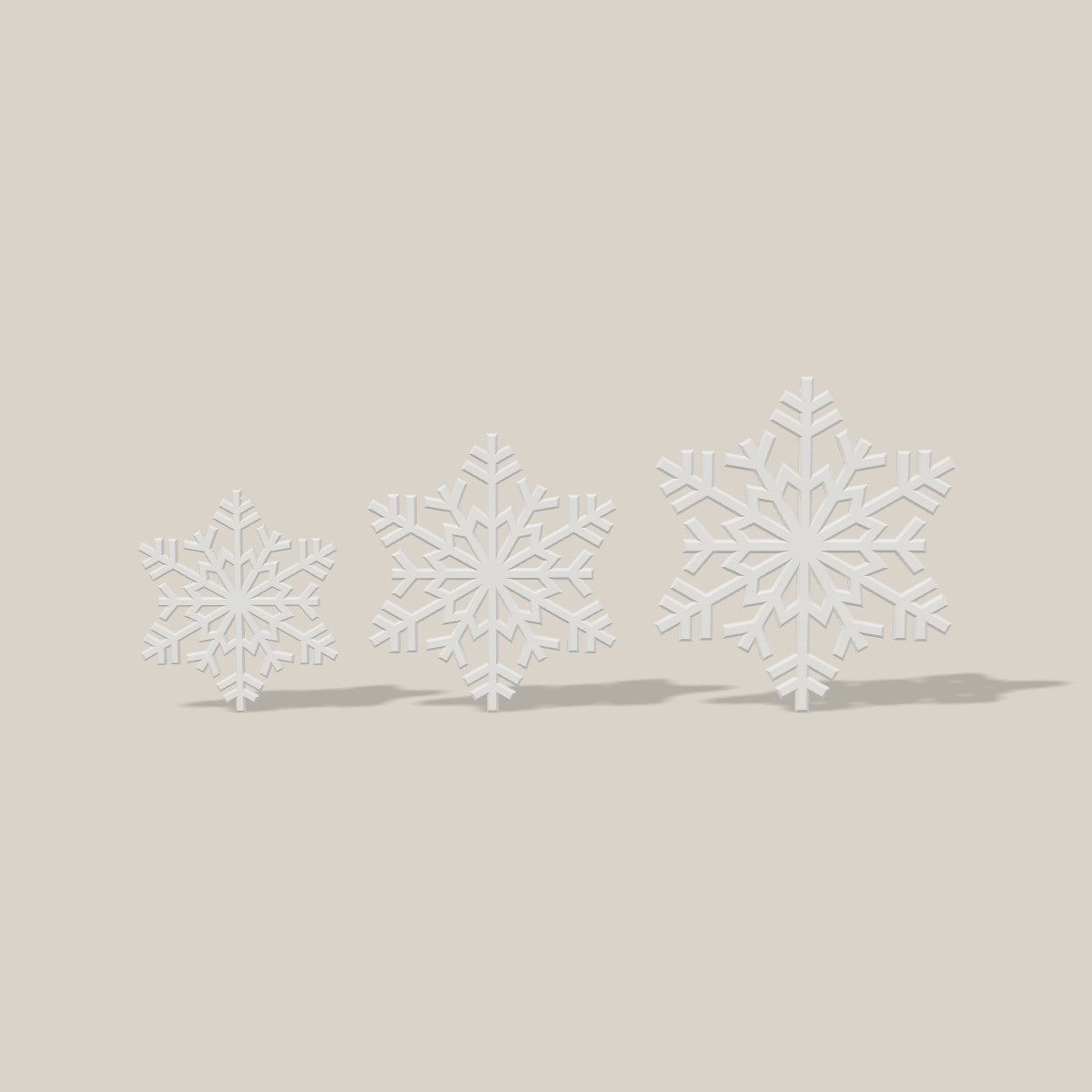 Schneeflocken, 6er-Set