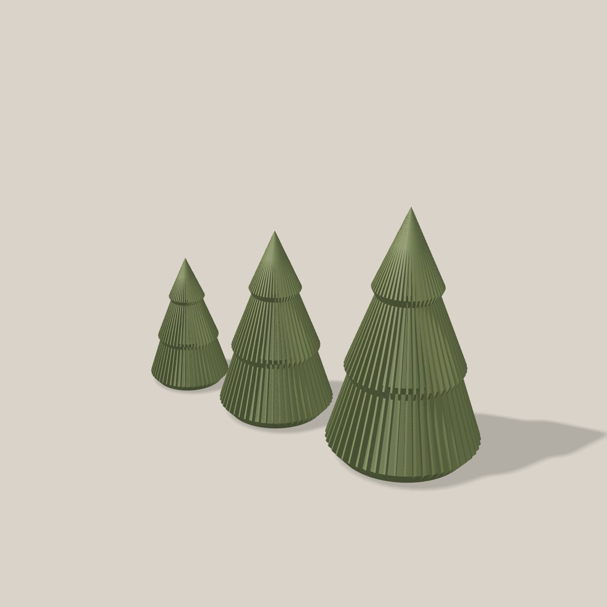 Mini-Tannenbäume, 3 Größen
