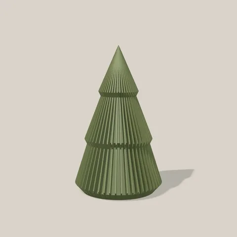 Der größte Mini-Tannenbaum von vorn mit feinen Falten