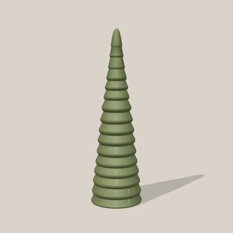 Tannenbaum aus Ringen von vorn, 15,5 cm hoch