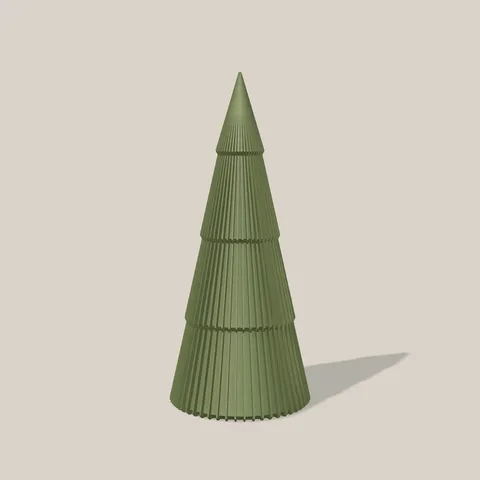 Gerippter Tannenbaum von vorn, 16,5 cm hoch