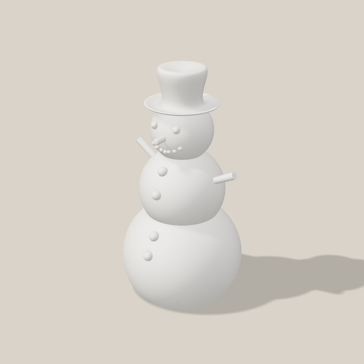 Schneemann mit Zylinder